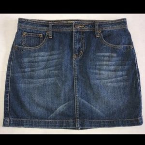 Earl Jean Distressed Denim Mini Skirt Size 10